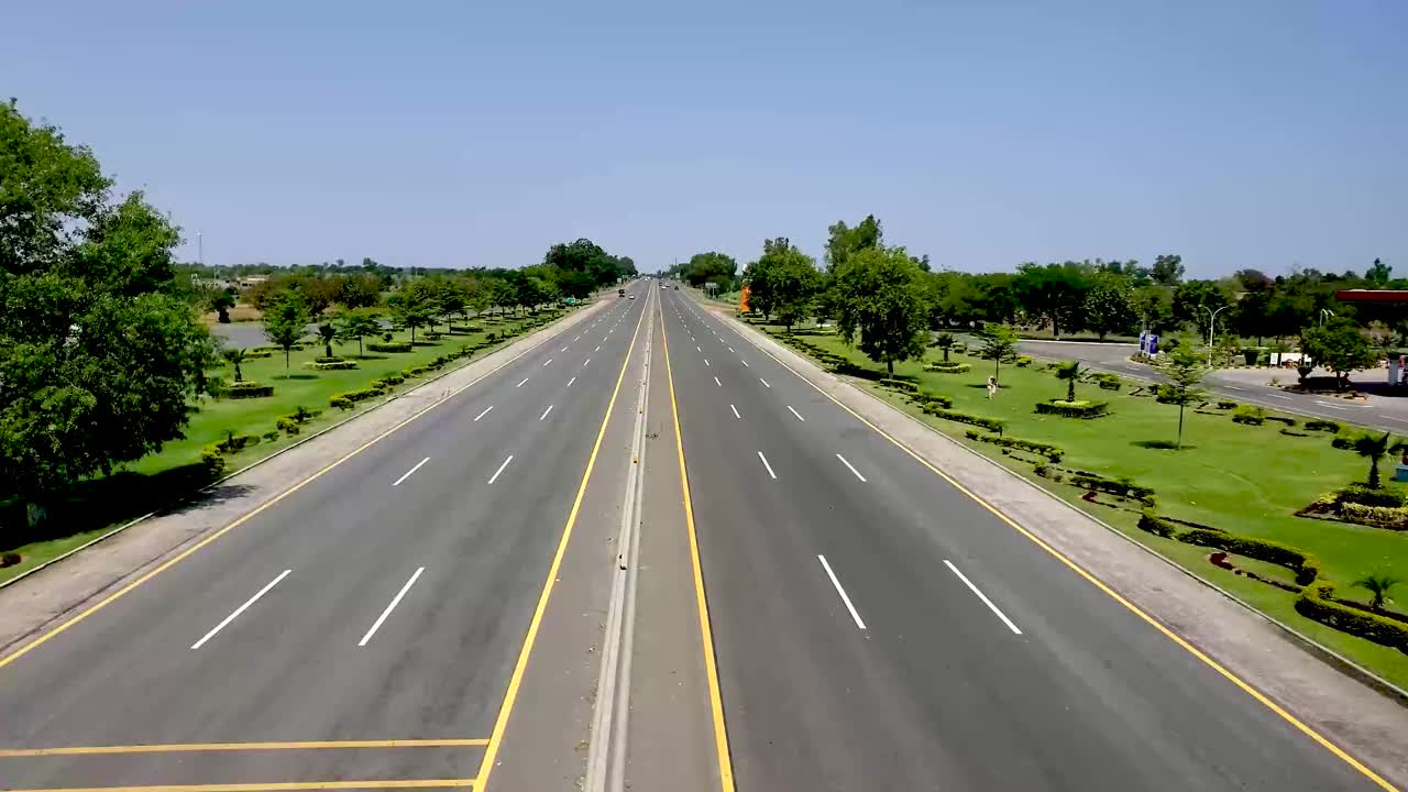 巴基斯坦M-2高速公路的无人机视频视频下载