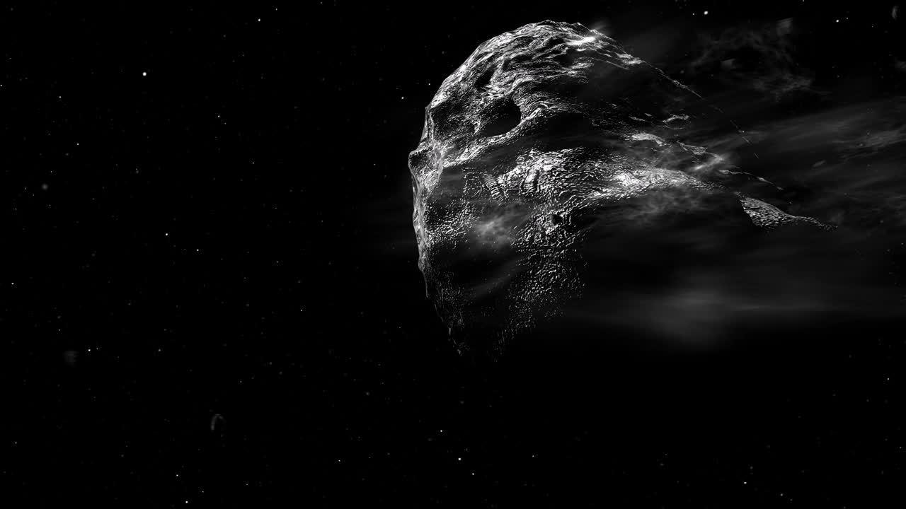 小行星和流星飞向地球视频素材