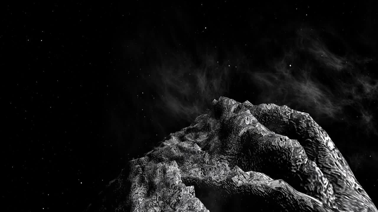 太空中的巨型小行星彗星视频素材