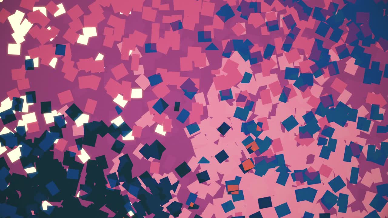 紫色方块背景动画。Pointillistic艺术效果。视频下载