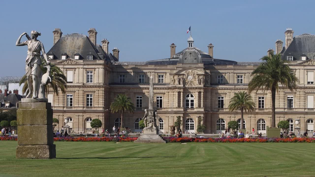 巴黎的卢森堡花园视频下载
