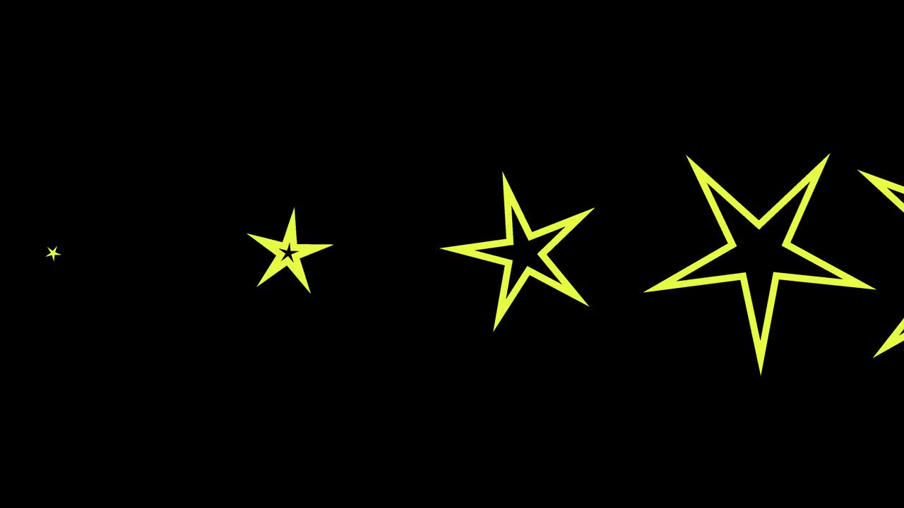 一些黄色星星从左到右的运动视频下载