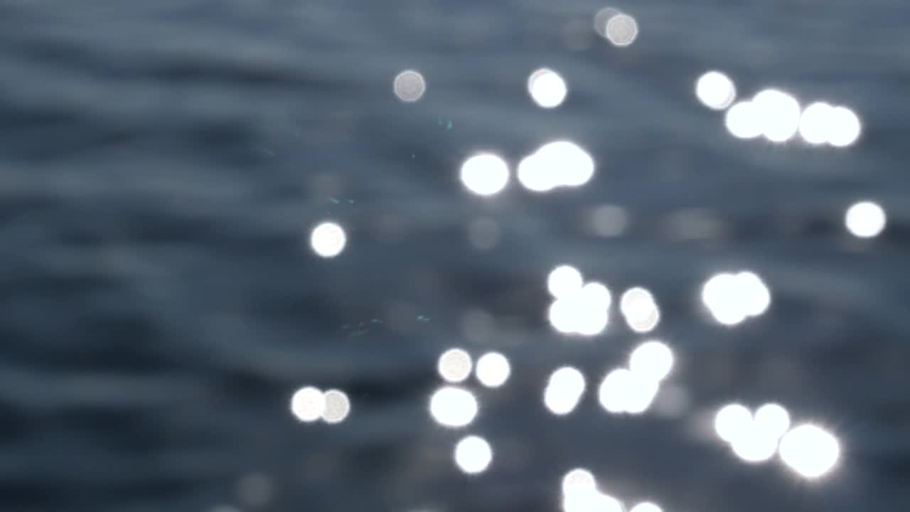 阳光照射在蓝色的海面上视频素材