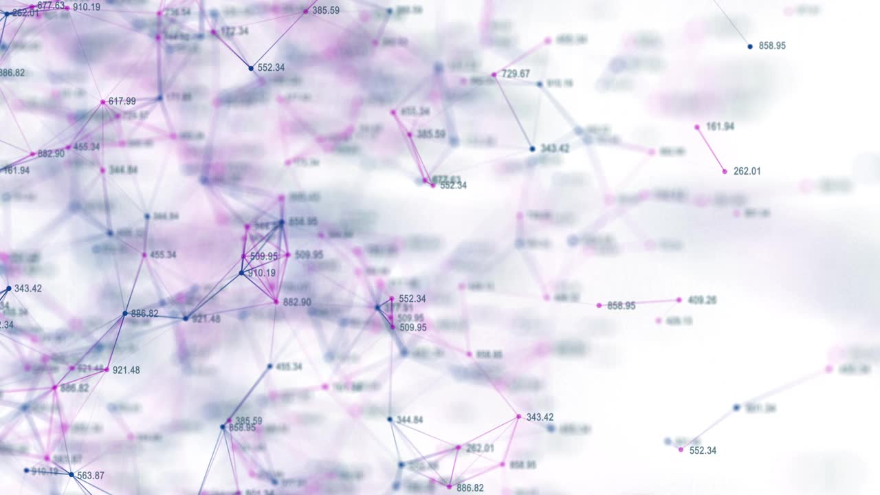 摘要黑色和紫色网络节点具有数字数据视频素材