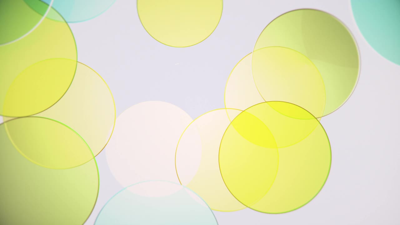 抽象透明圆圈来回移动的循环动画。视频下载