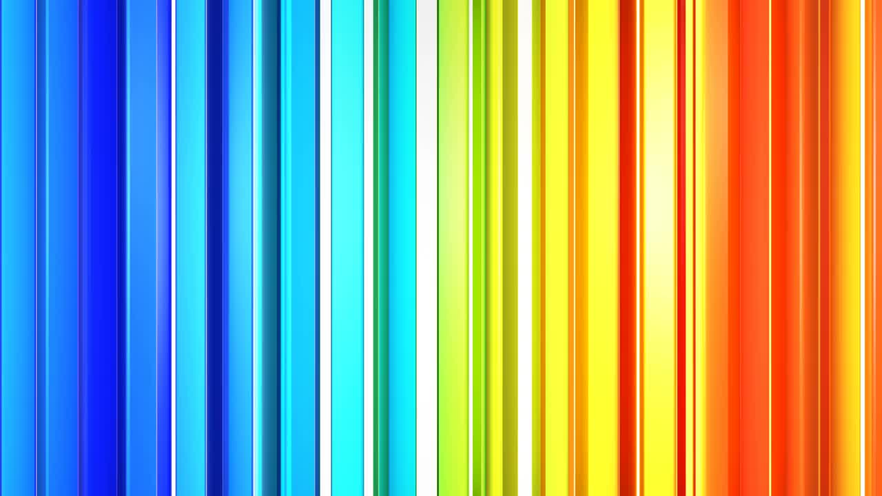彩虹光谱垂直线无缝循环3D渲染动画视频素材