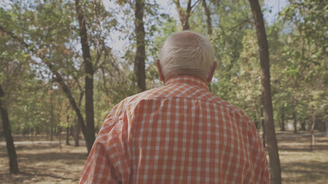公园,老年男人,天空,仅一个老年男人视频素材