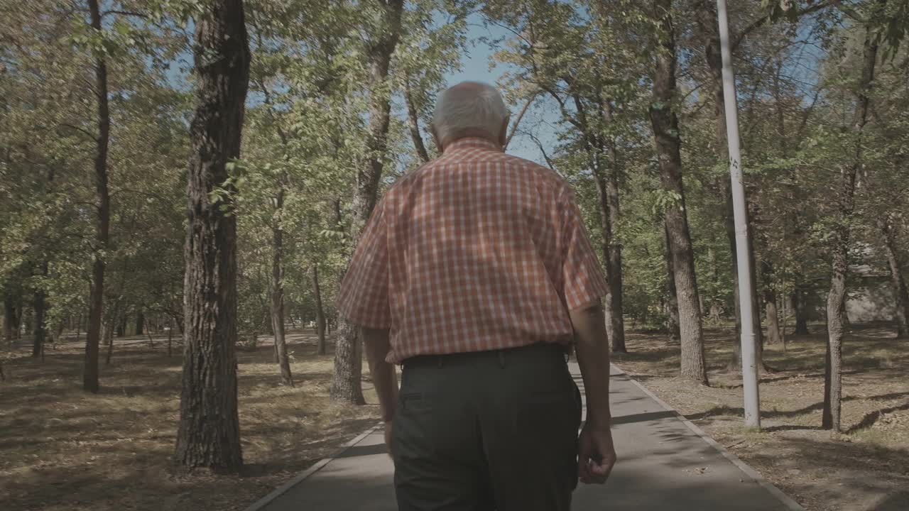 公园,老年男人,天空,仅一个老年男人视频素材
