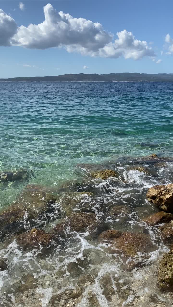 亚得里亚海海景。克罗地亚。视频素材