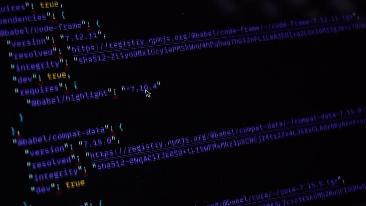 电脑蓝色代码在笔记本电脑黑屏上运行视频下载
