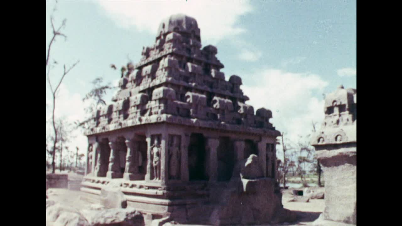 全球之声马哈巴利普兰、印度;1967视频素材