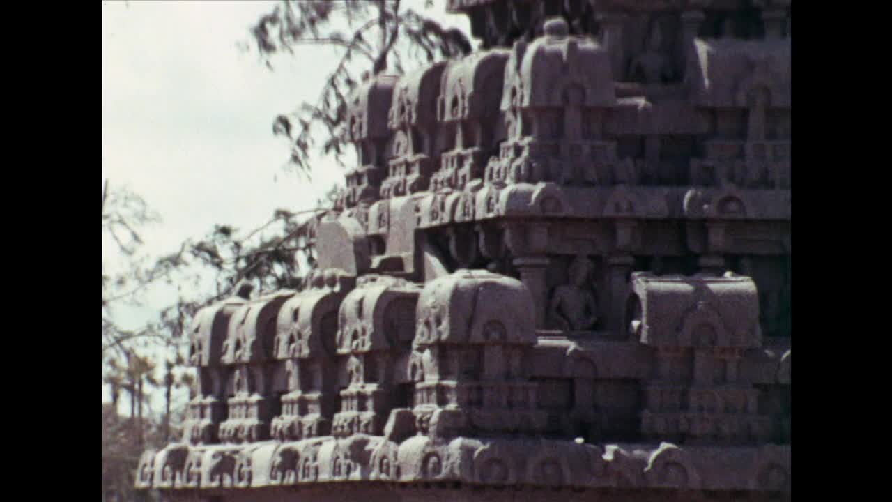 印度马哈巴利普拉姆;1967视频素材