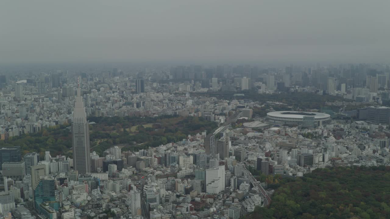 摩天大楼,城市天际线,东京,塔视频素材