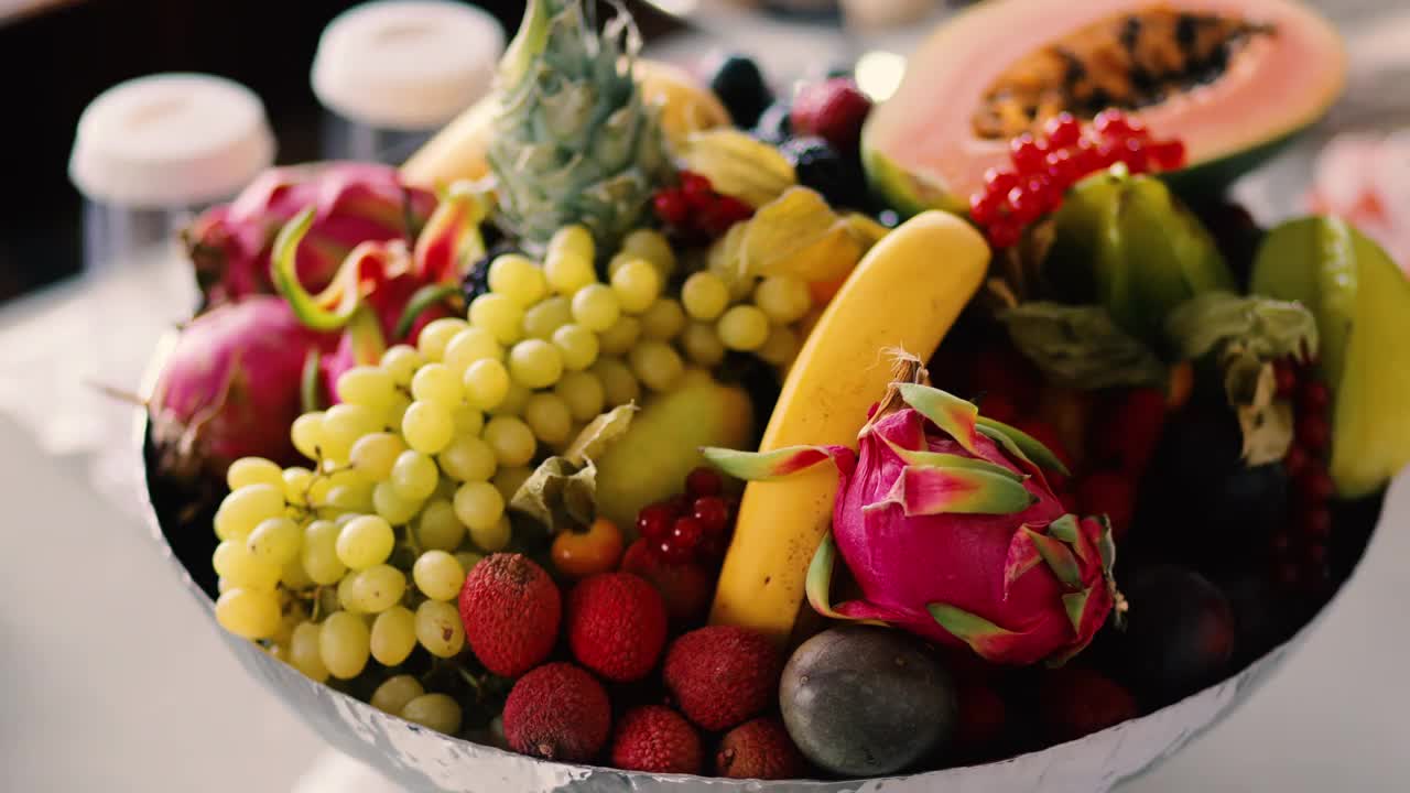 新鲜水果，奢侈水果，有机水果视频下载