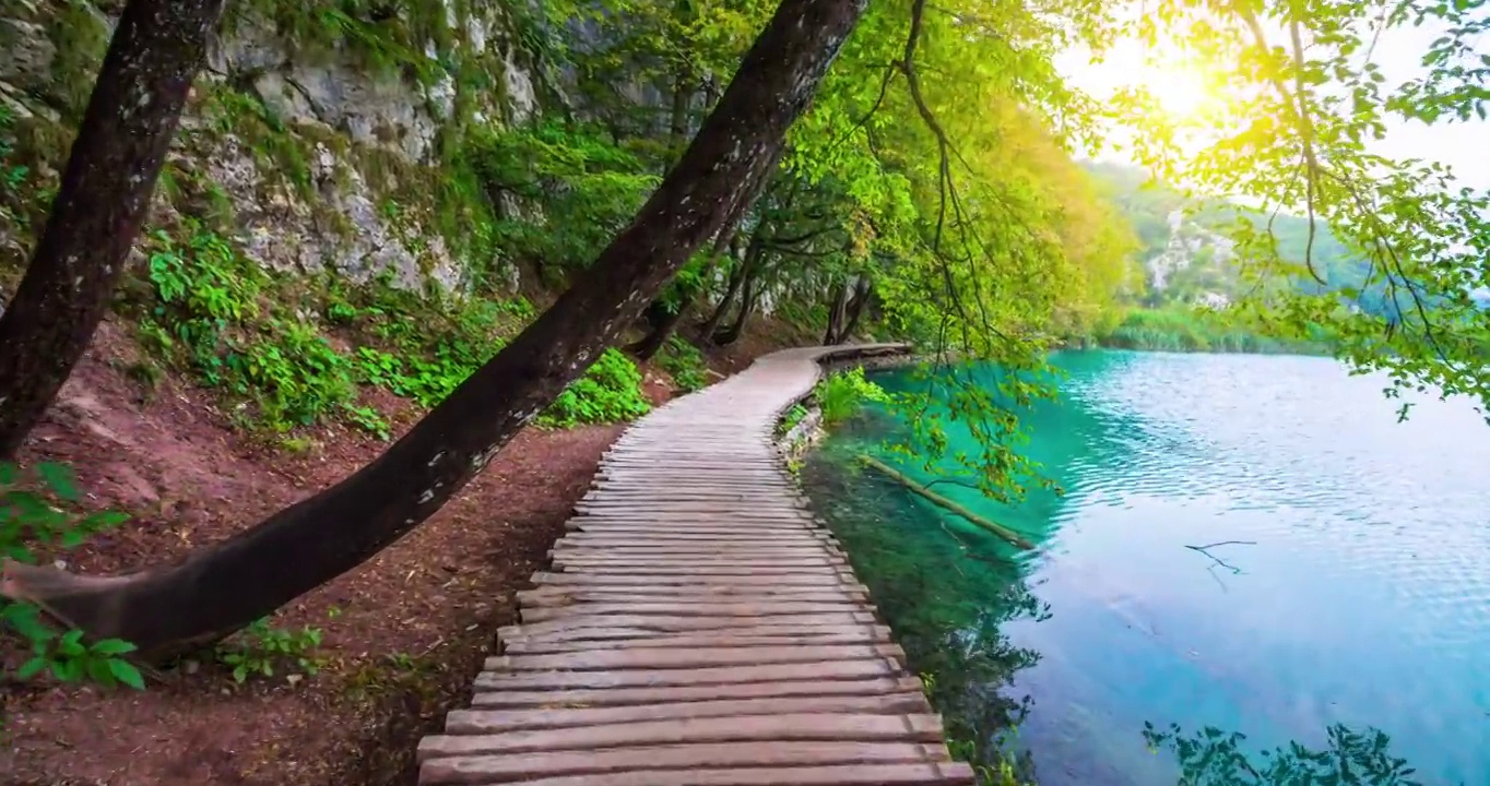 克罗地亚，普利特维茨湖国家公园视频下载