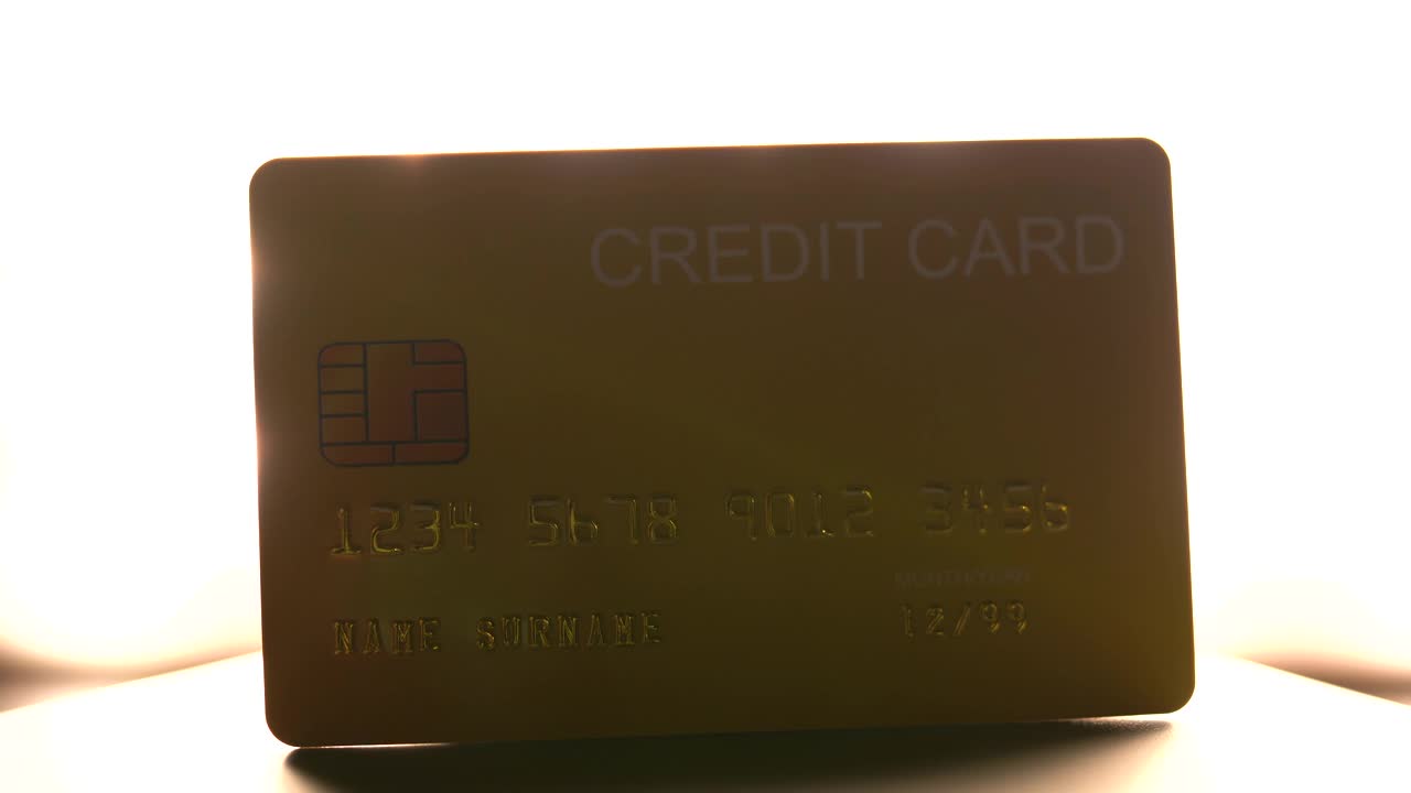 信用卡堆在纸上视频下载