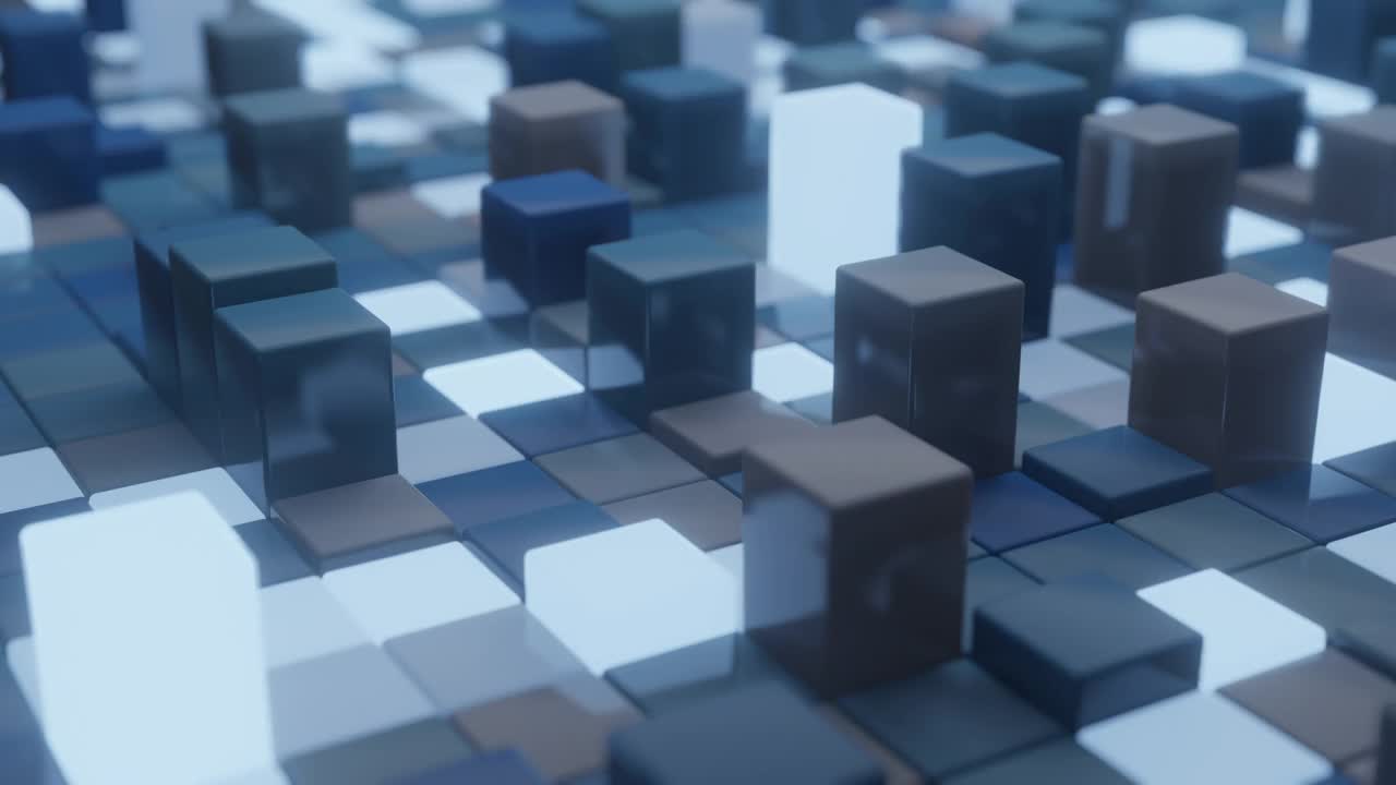 抽象光立方体移动背景视频下载