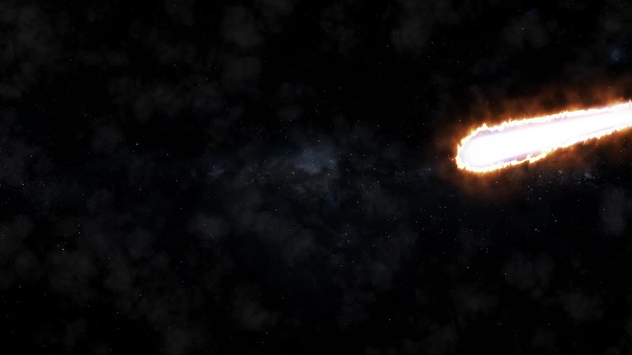 小行星流星在大气中燃烧。视频素材