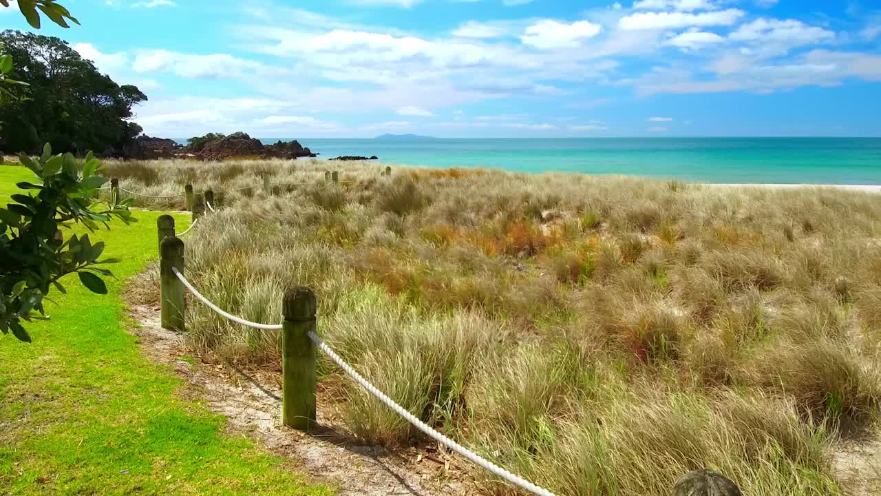 新西兰陶朗加的芒格努伊山海滩视频下载