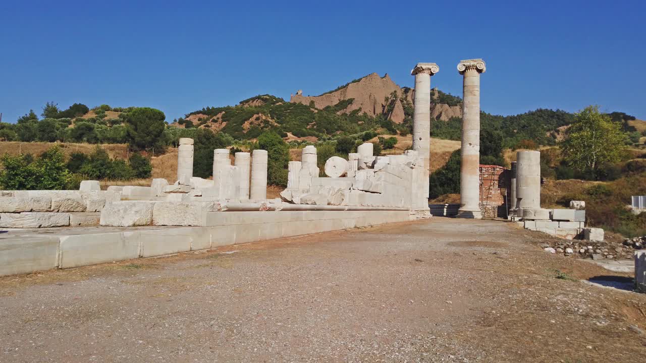 土耳其马尼萨萨迪斯的阿尔特弥斯神庙视频素材