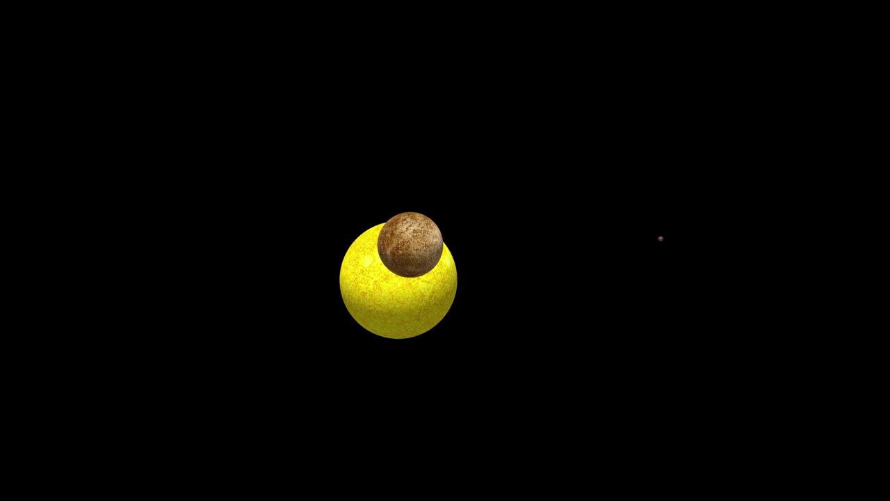 平行太阳系的金星与火星行星接近视频素材