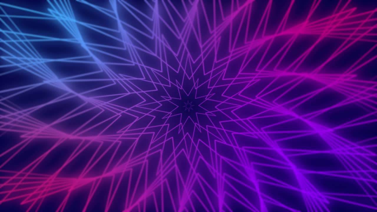 可循环的无缝循环动画序列，具有扩展或折叠几何蓝色，红色端紫色线的可能性视频素材