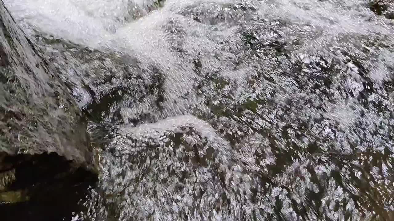 喀拉拉邦旅游胜地的野生溪流中，水流从岩石上落下的令人惊叹的景象视频下载