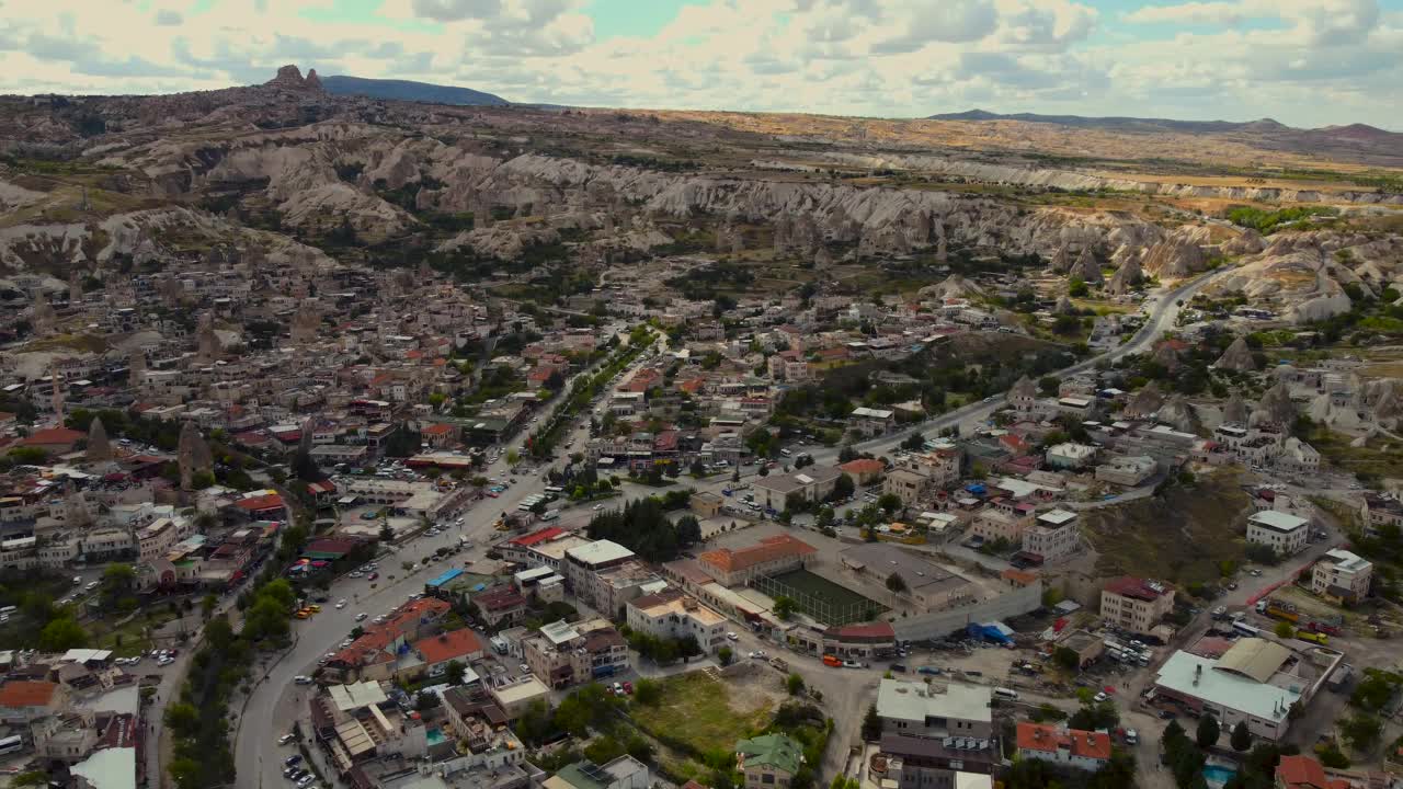 土耳其卡帕多西亚的鸟瞰图视频素材