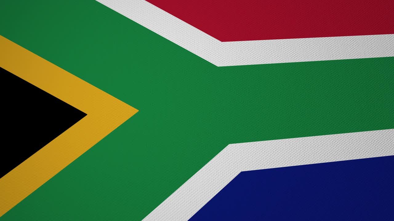 3D动画的南非国旗视频下载