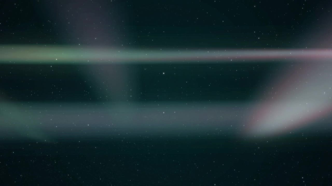 动画移动的北极光在黑色背景视频下载