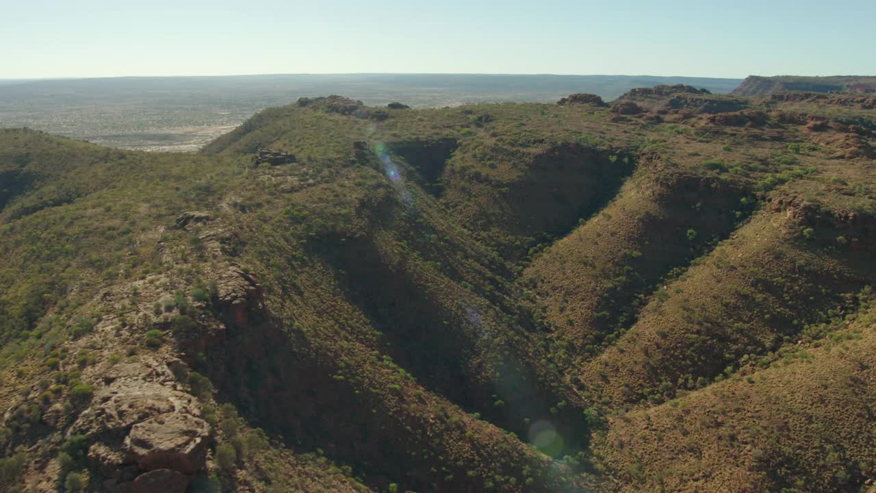 鸟瞰图国王峡谷砂岩岩层澳大利亚视频下载