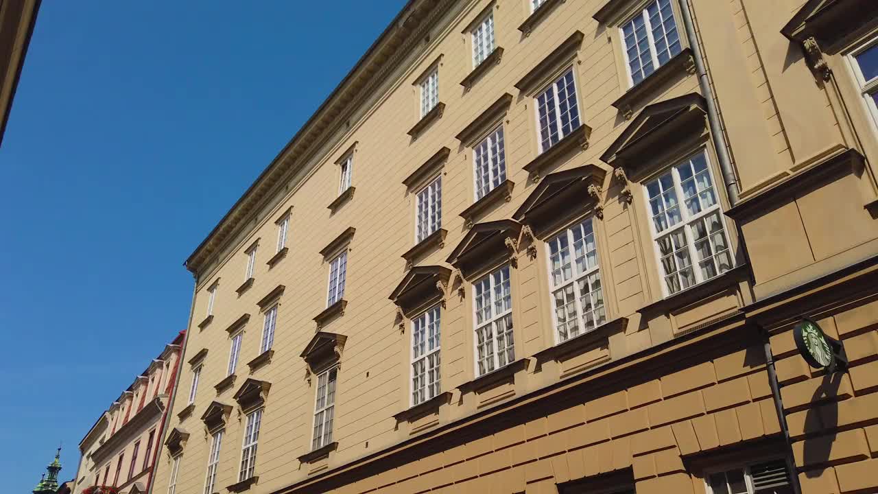 波兰的克拉科夫老城视频素材