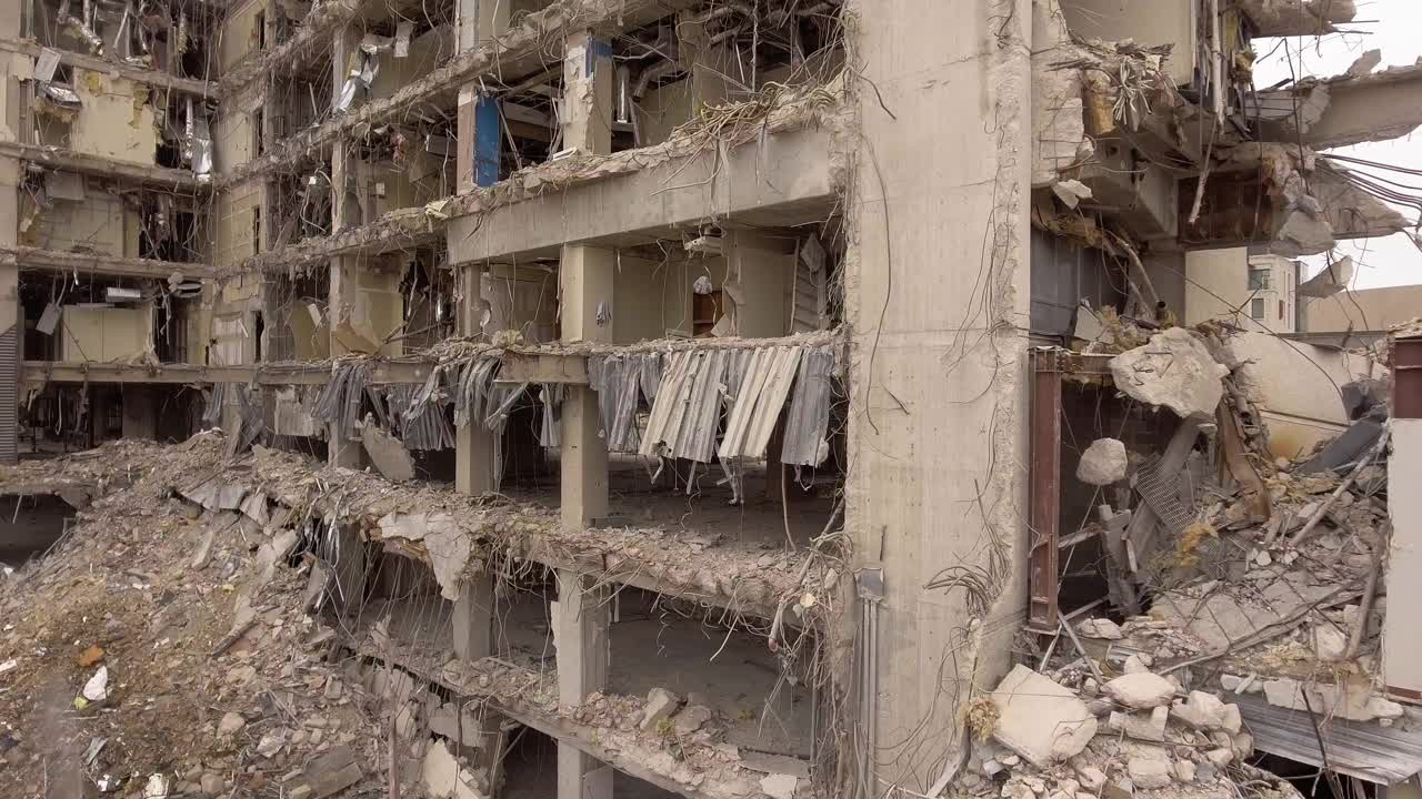 拆毁的住宅建筑，奥斯汀，德克萨斯州，美国视频下载