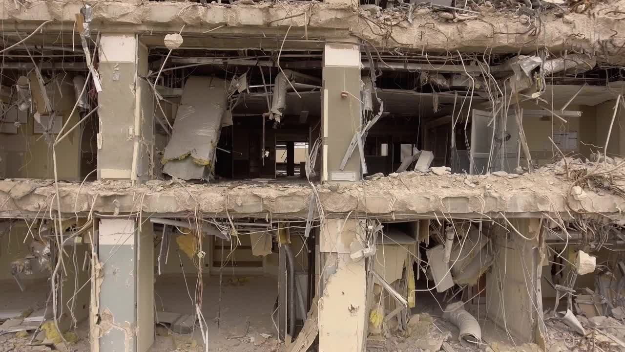 拆毁的住宅建筑，奥斯汀，德克萨斯州，美国视频下载