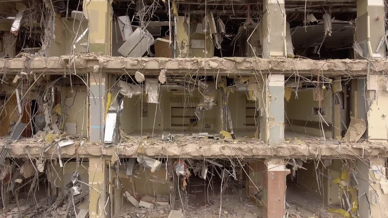 被拆除的住宅建筑，奥斯汀，德克萨斯州，美国视频下载