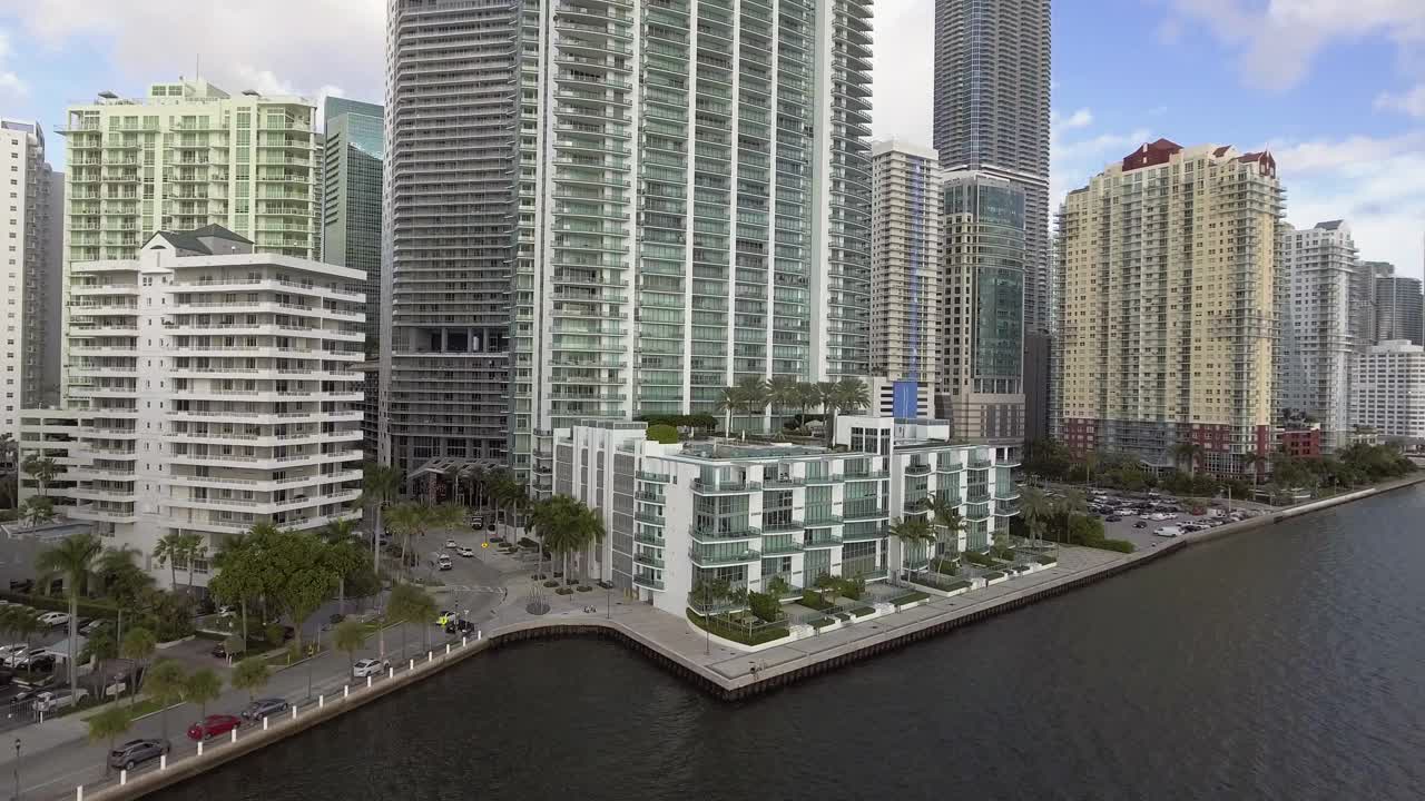 海滨摩天大楼，迈阿密，佛罗里达，美国视频下载