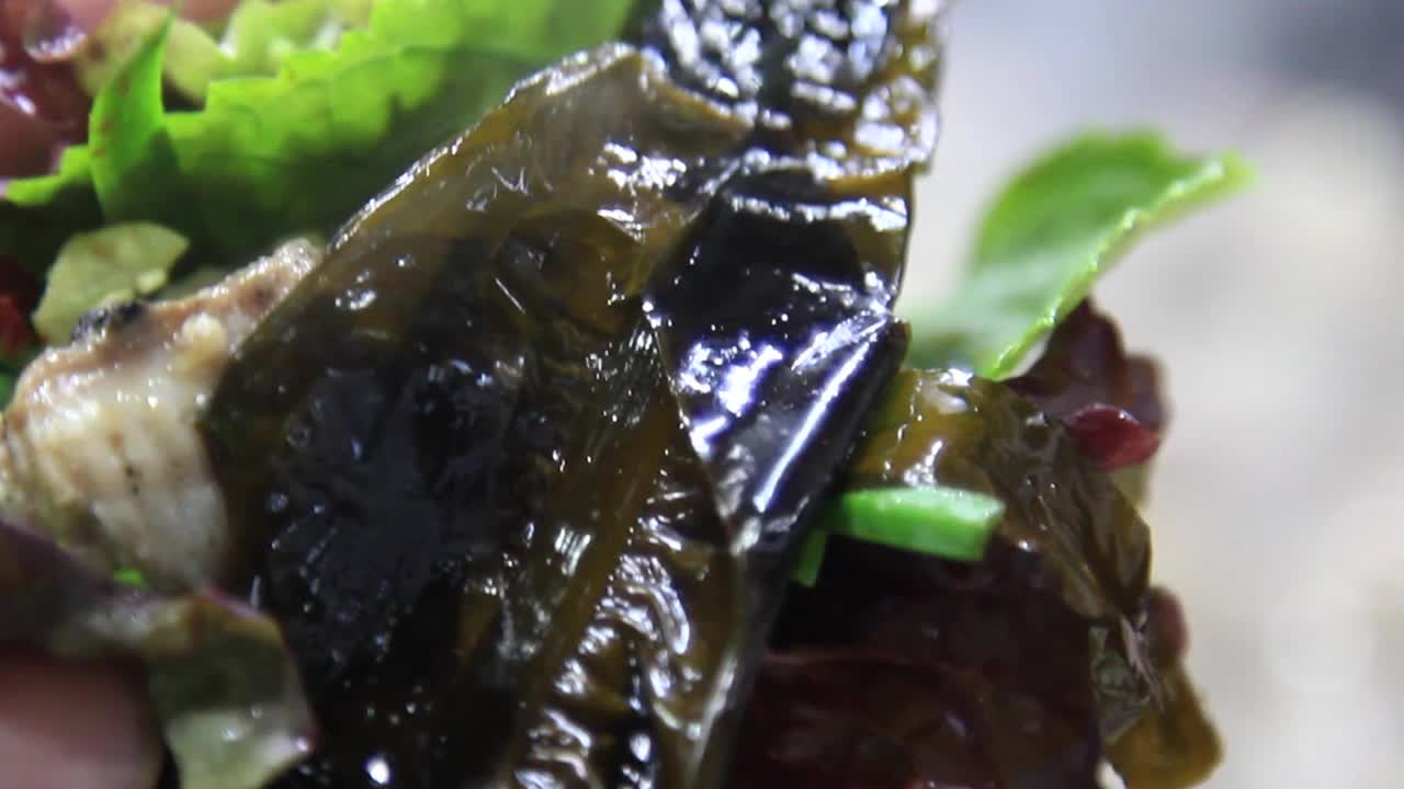 韩国传统食物烤鳗鱼，养颜之道，Gijang，韩国视频下载