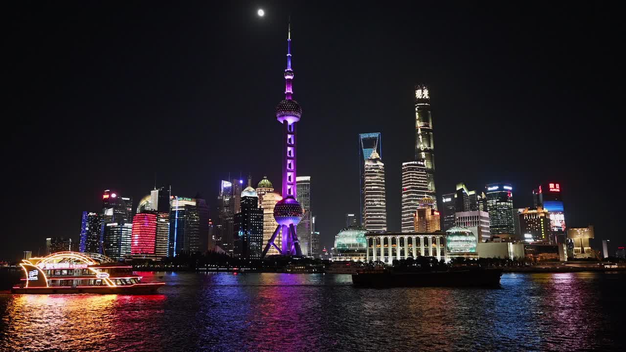 上海夜景，中国视频下载