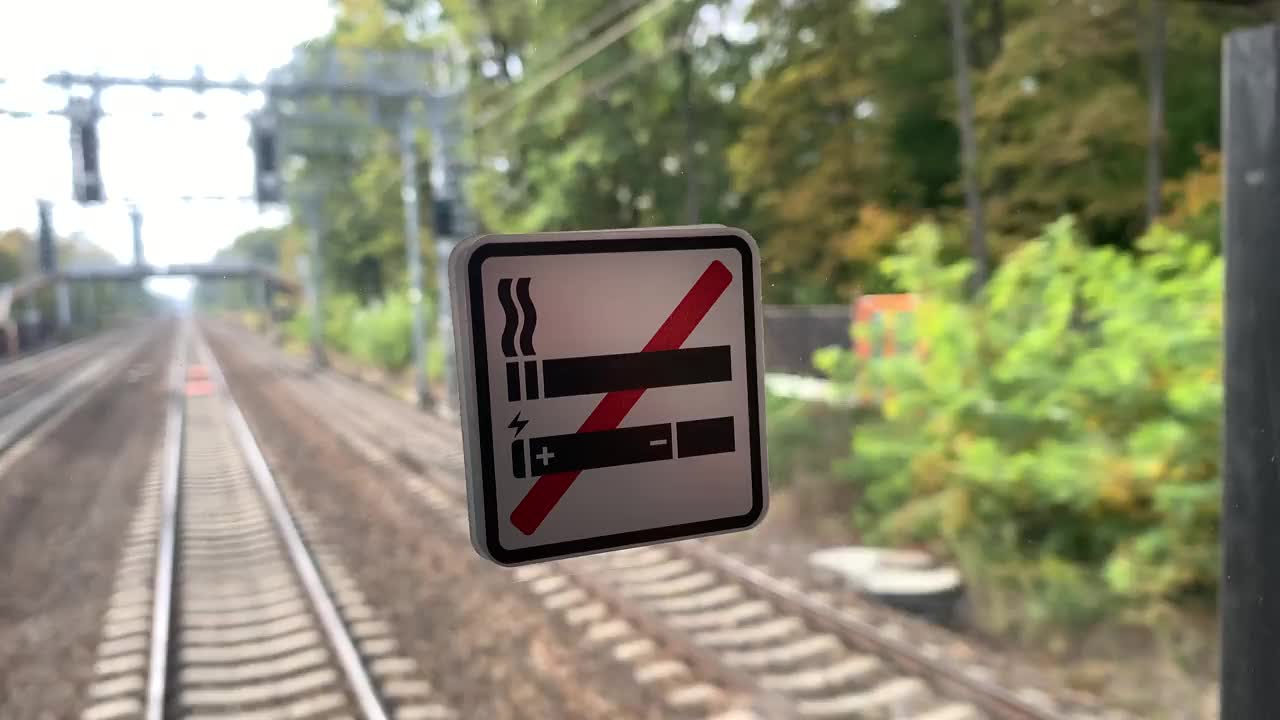 火车上禁止吸烟的标志视频下载