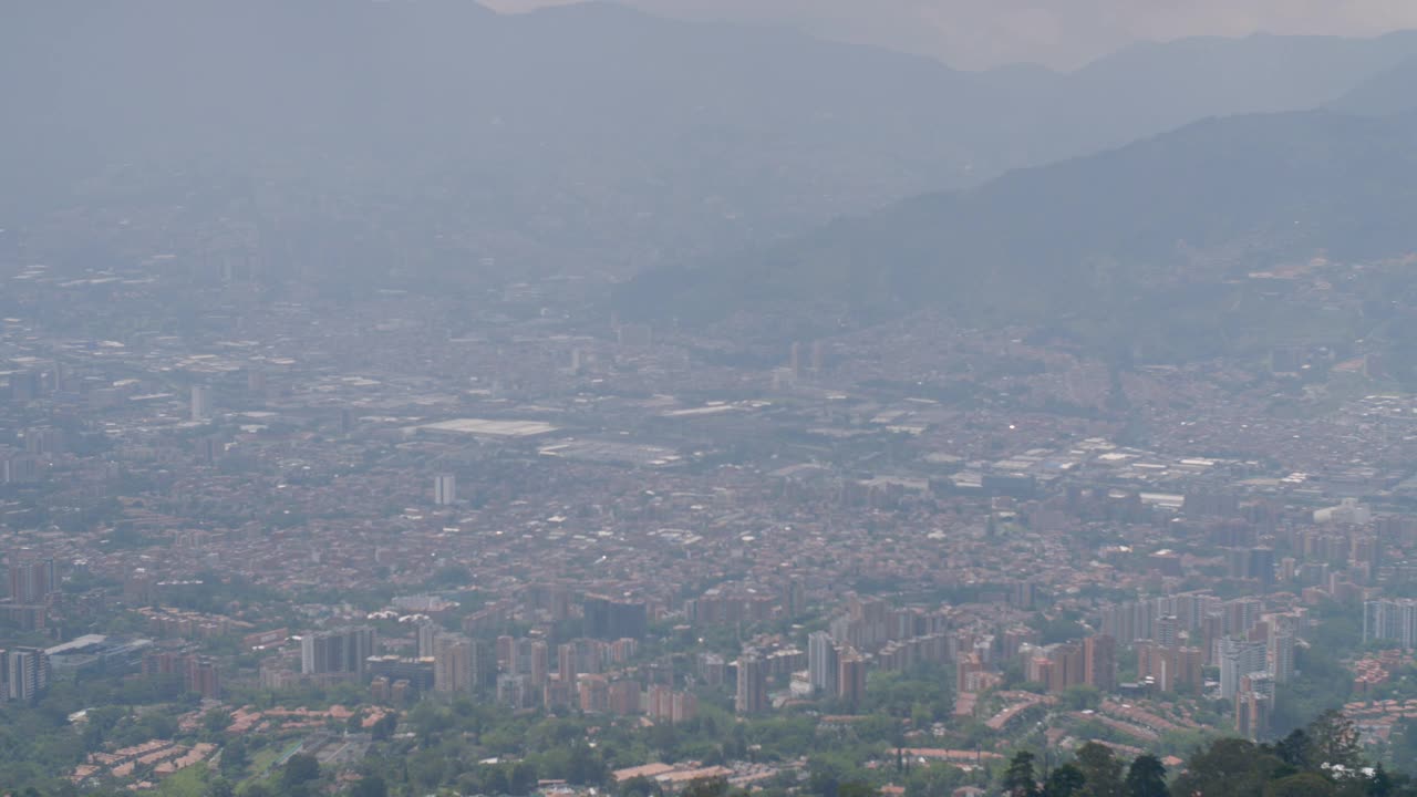 哥伦比亚城市麦德林的全景照片视频素材