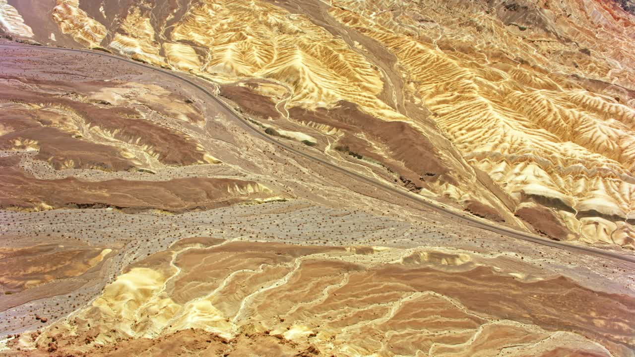 空中双色景观在死亡谷，加利福尼亚视频素材