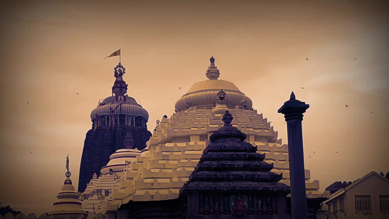 著名的puri jagannath寺庙的主jaggarnath的化身主毗湿奴视频下载