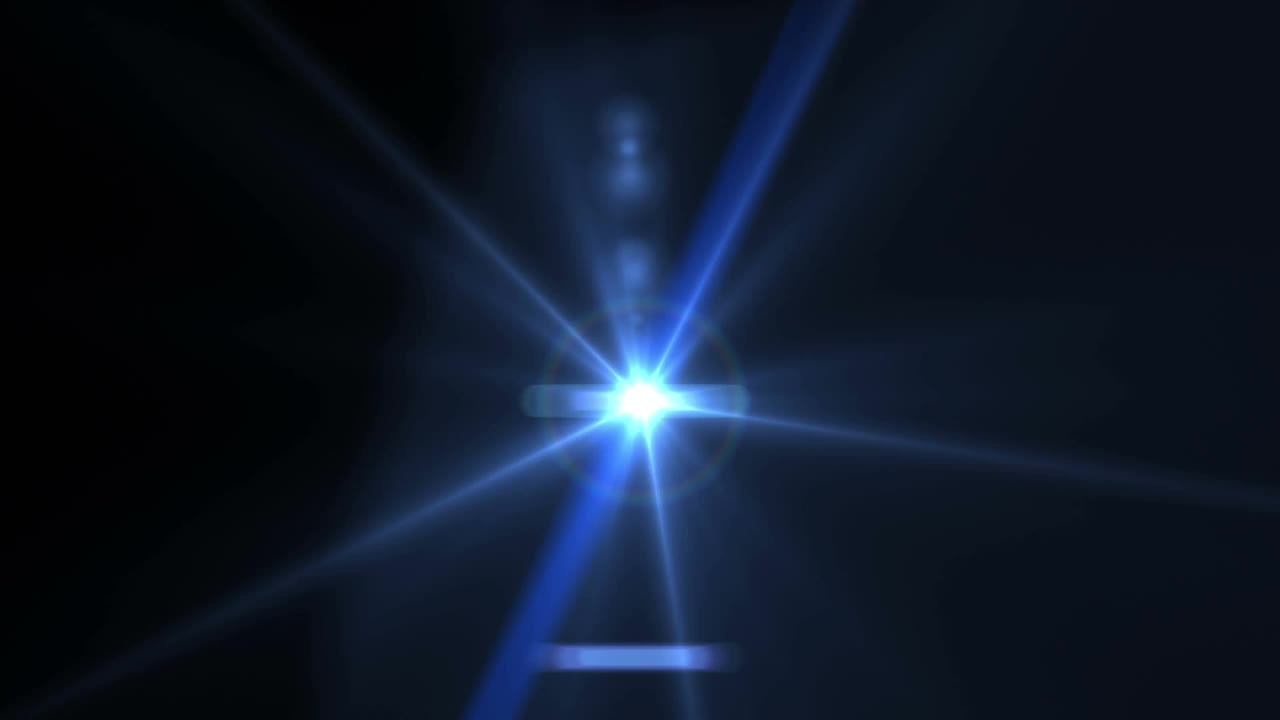 在蓝色的光轨迹上发光的战斗文字的动画视频素材