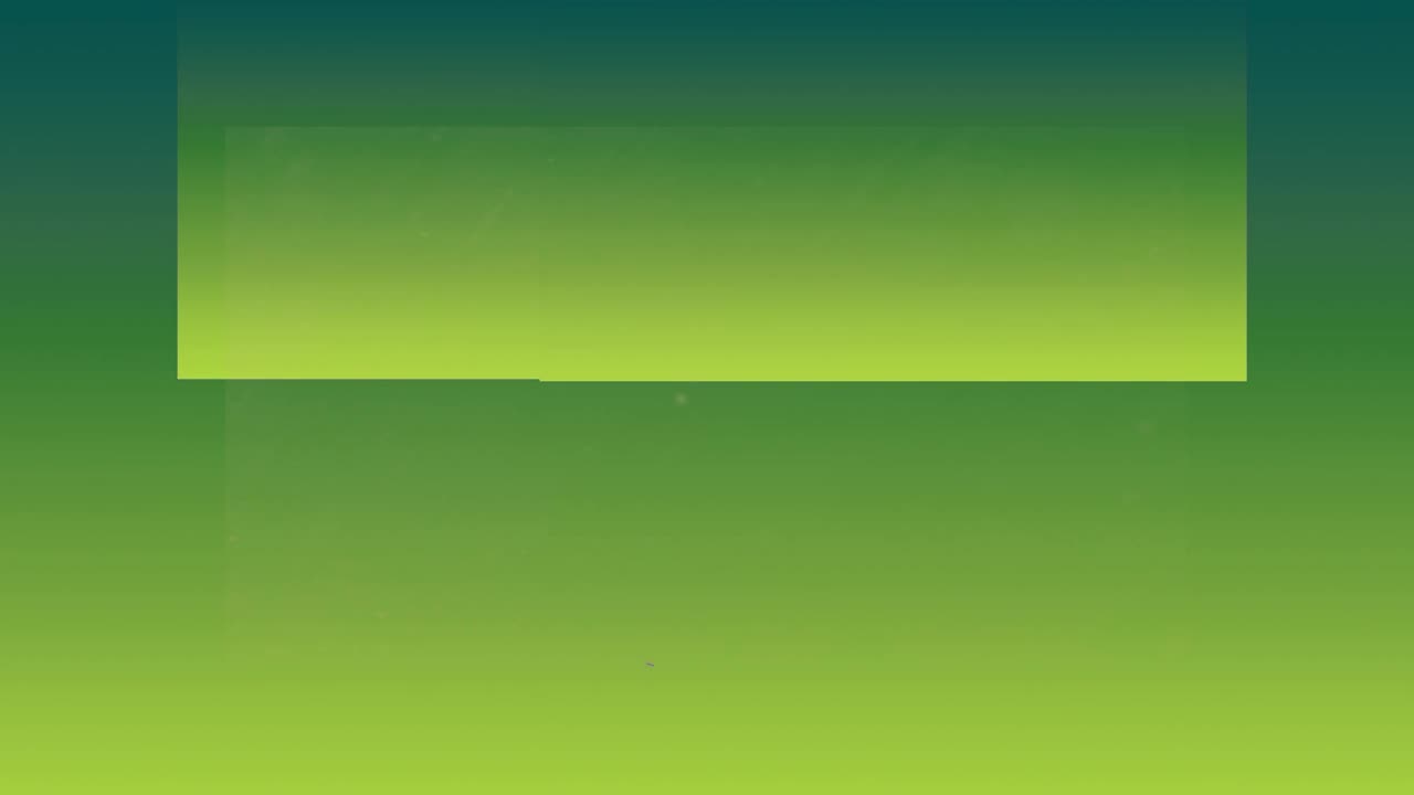 动画的彩色霓虹灯六边形和燃烧数字在绿色背景视频素材