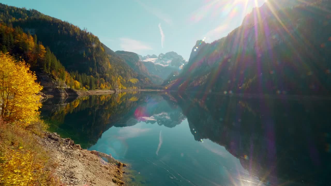 秋天的岣梢湖视频素材