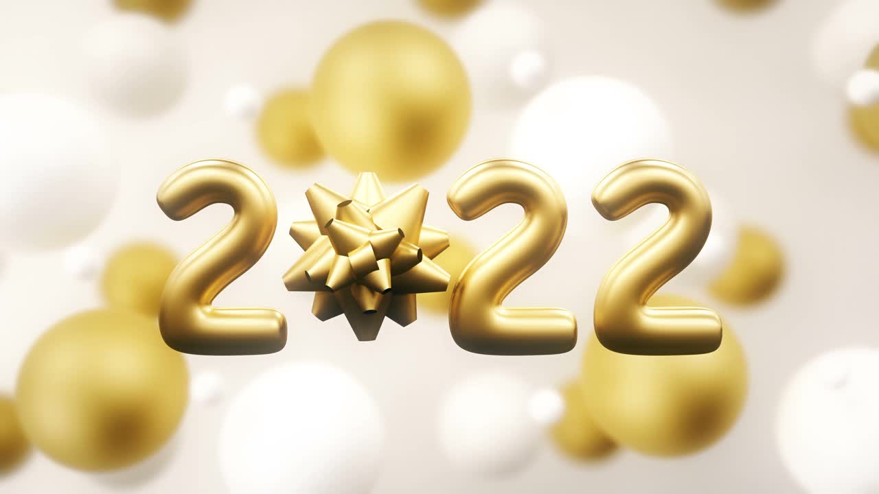 2022年黄金循环新年背景概念视频下载