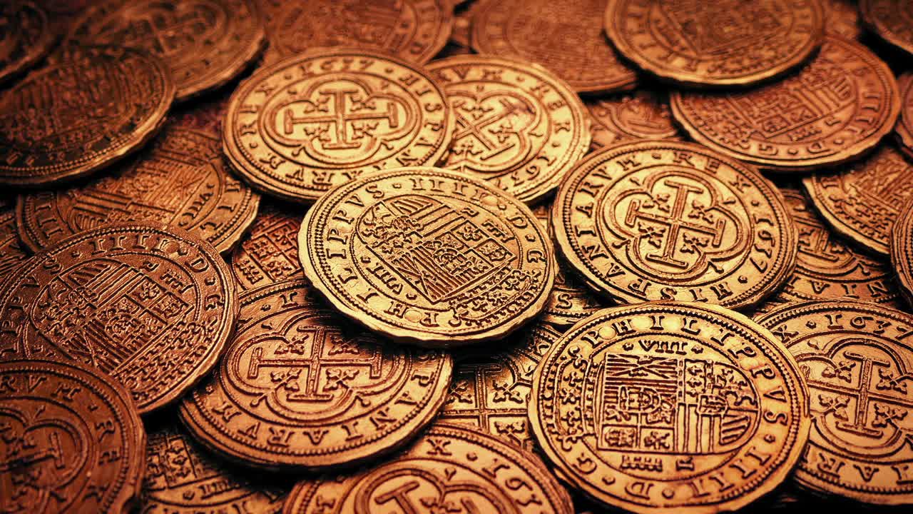 流通金币中世纪货币视频下载