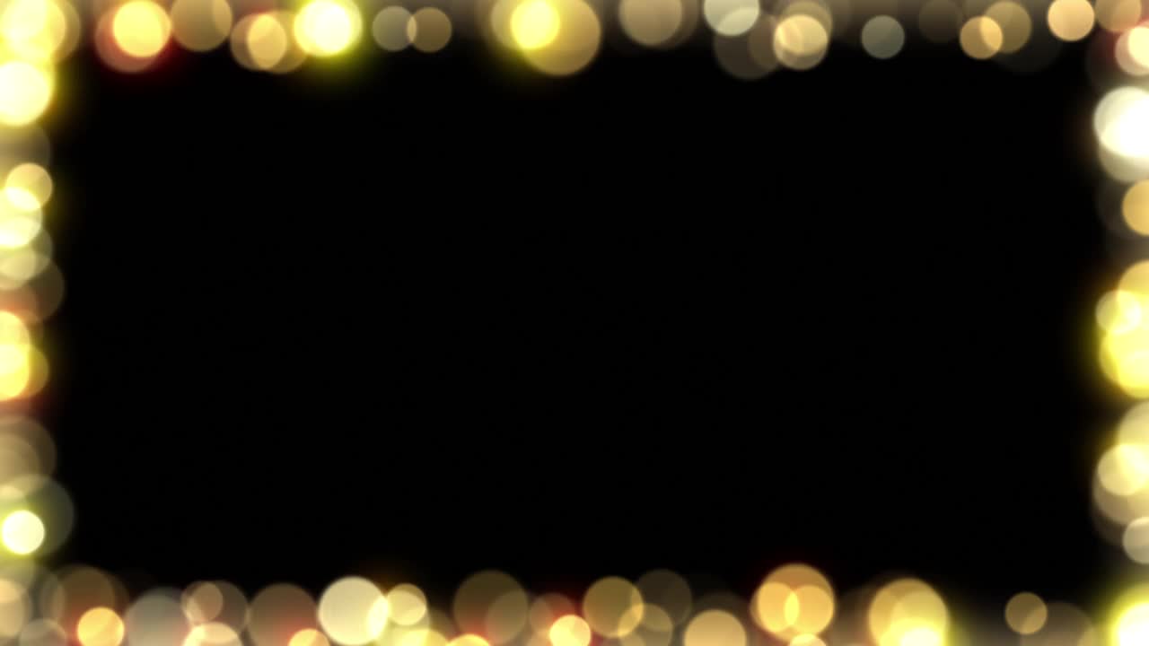 圣诞散景灯框架背景与阿尔法通道在温暖的光视频下载