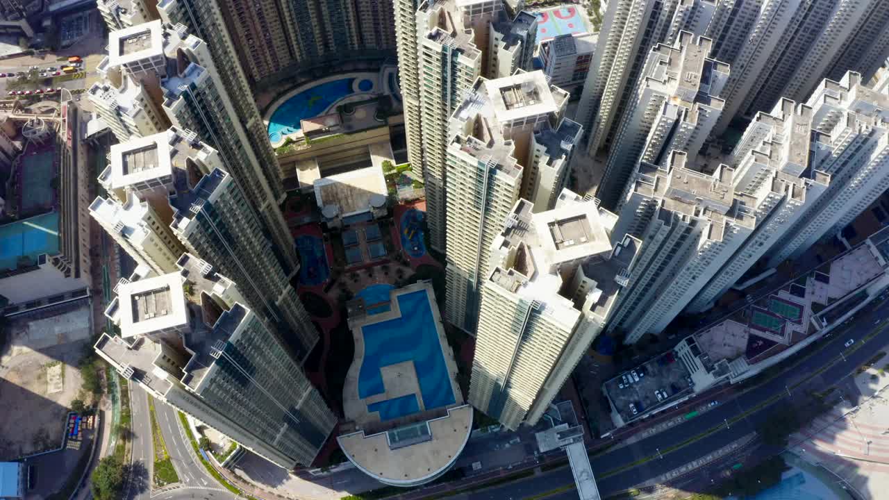 中国香港将军澳住宅的俯视图视频素材