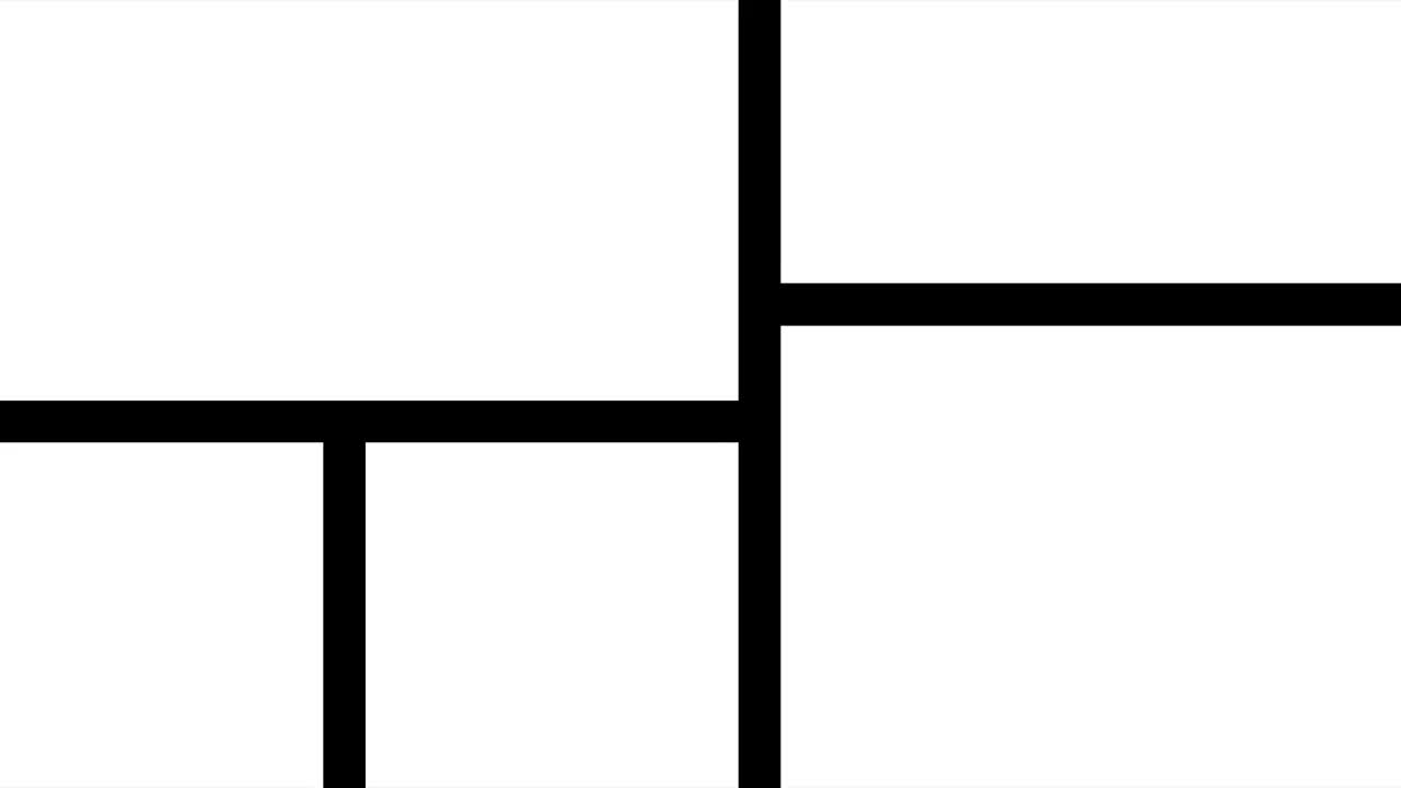 白色方块在黑色背景-显示电影板-动画视频下载